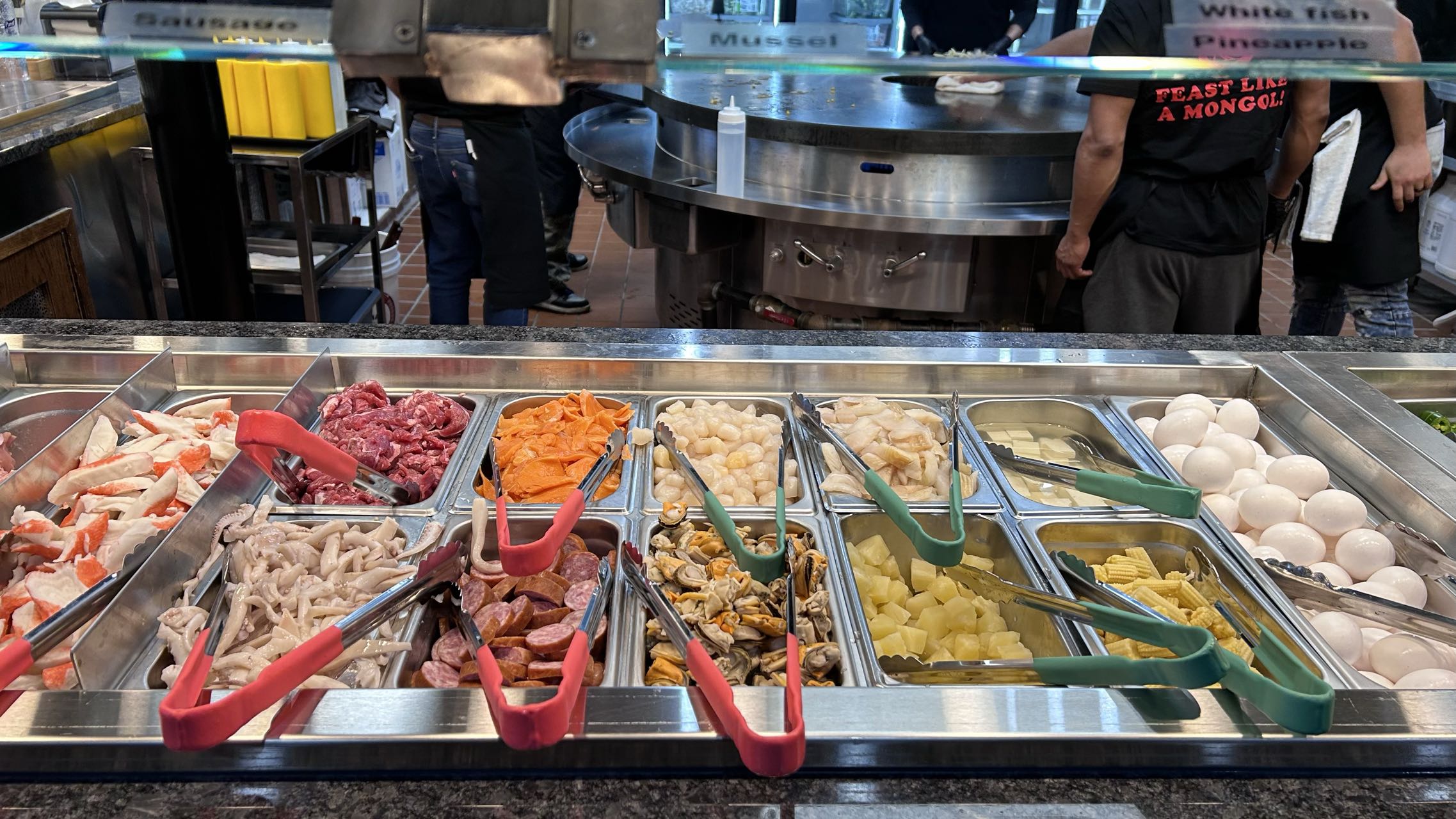 Yummy Bowl (stir fry Mongolian grill and sushi)